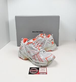 Size 34EU/4W - Balenciaga Runner Sneakers White/Orange🧡 NEW/RETAIL $1,150!